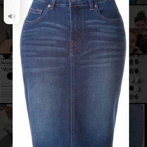 ISO midi jean skirts